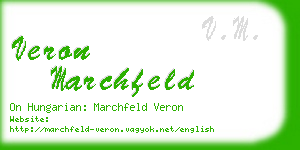 veron marchfeld business card